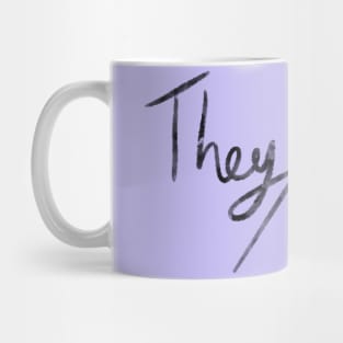 They/Them (black & purple) Mug